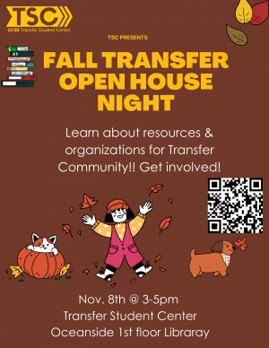 Learn about resources & organizations for Transfer Community!! Get involved!
