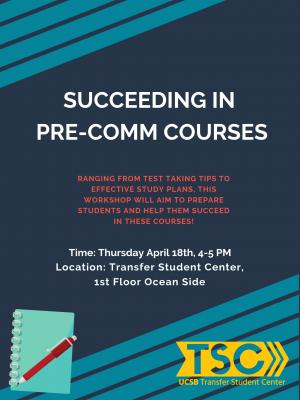 Ranging from test taking tips to effective study plans, this workshop will aim to prepare students and help them succeed in these courses!