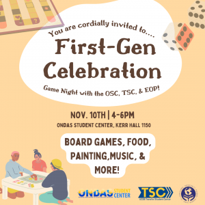 First-Gen Celebration registration link and flyer